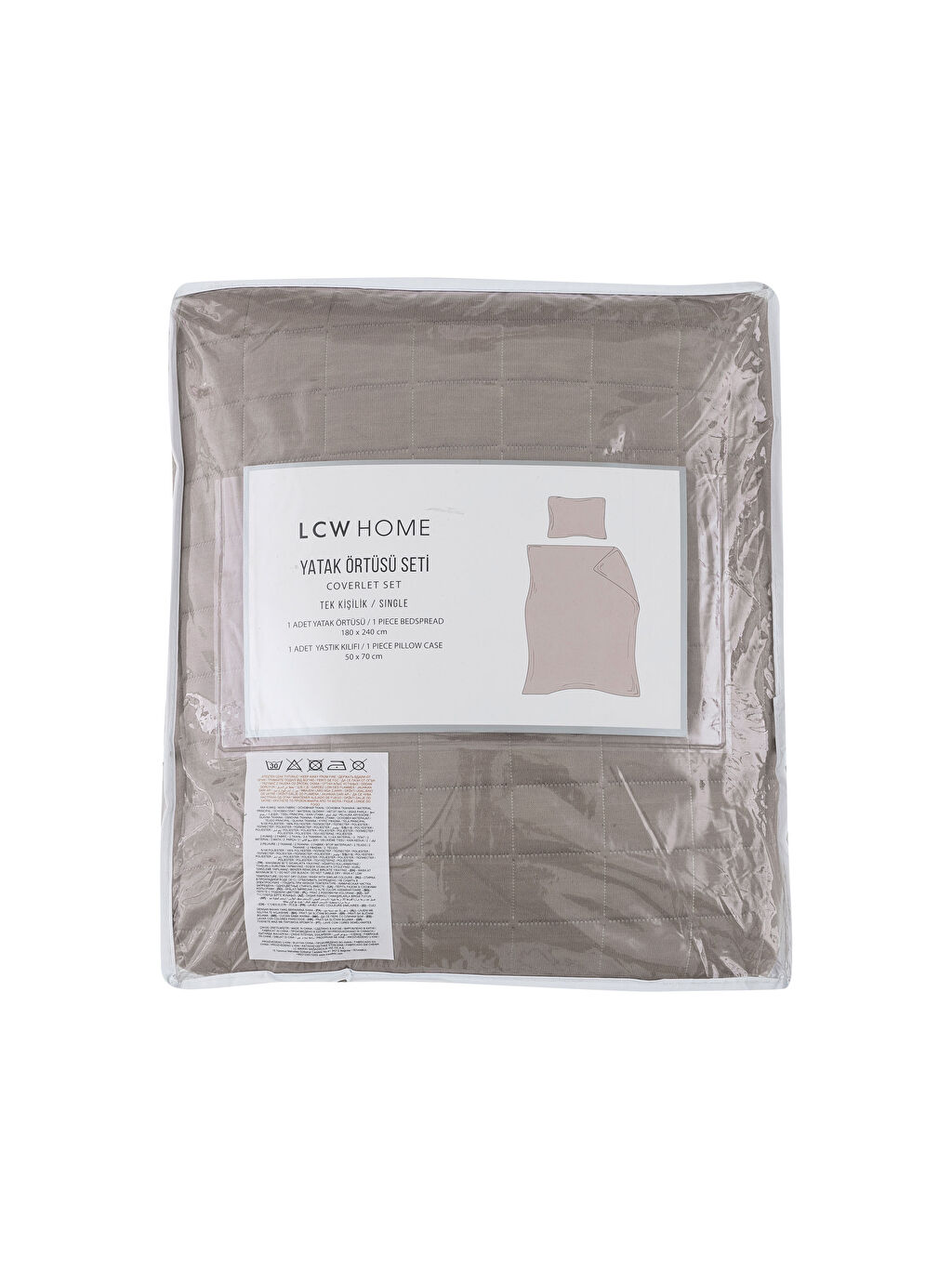 Bej Bej Tek Kişilik Yatak Örtüsü Seti LC Waikiki Bej Bej Tek Kişilik Yatak Örtüsü Seti LC Waikiki