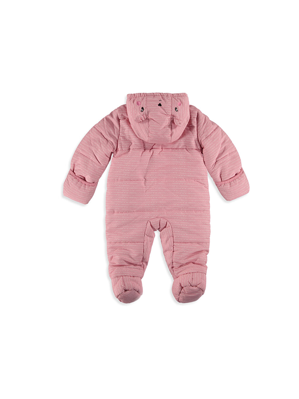 Pembe Pembe Kız Bebek Polar Astarlı Astronot Kalın Mont