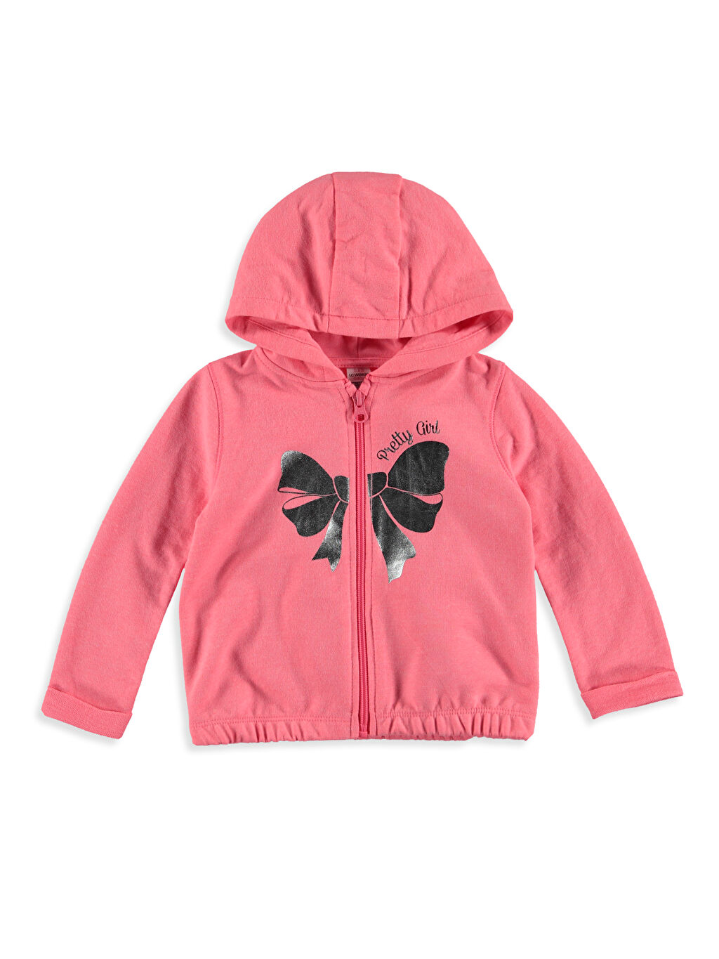 Pembe Kız Bebek Kapüşonlu Sweatshirt LC Waikiki Pembe Kız Bebek Kapüşonlu Sweatshirt LC Waikiki