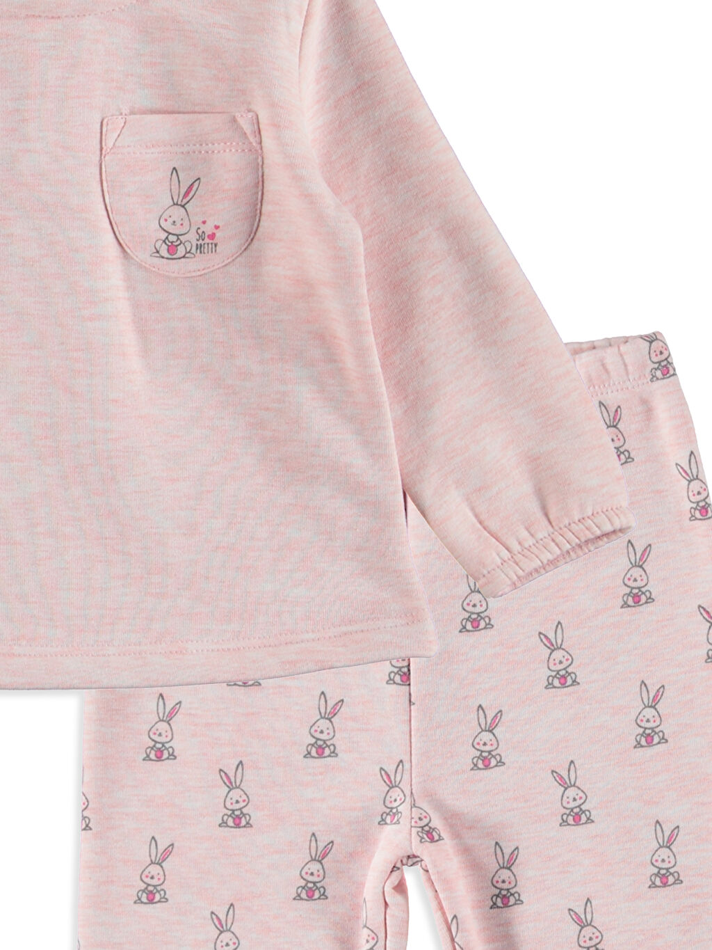 Pembe Kız Bebek Pijama Takımı LC Waikiki