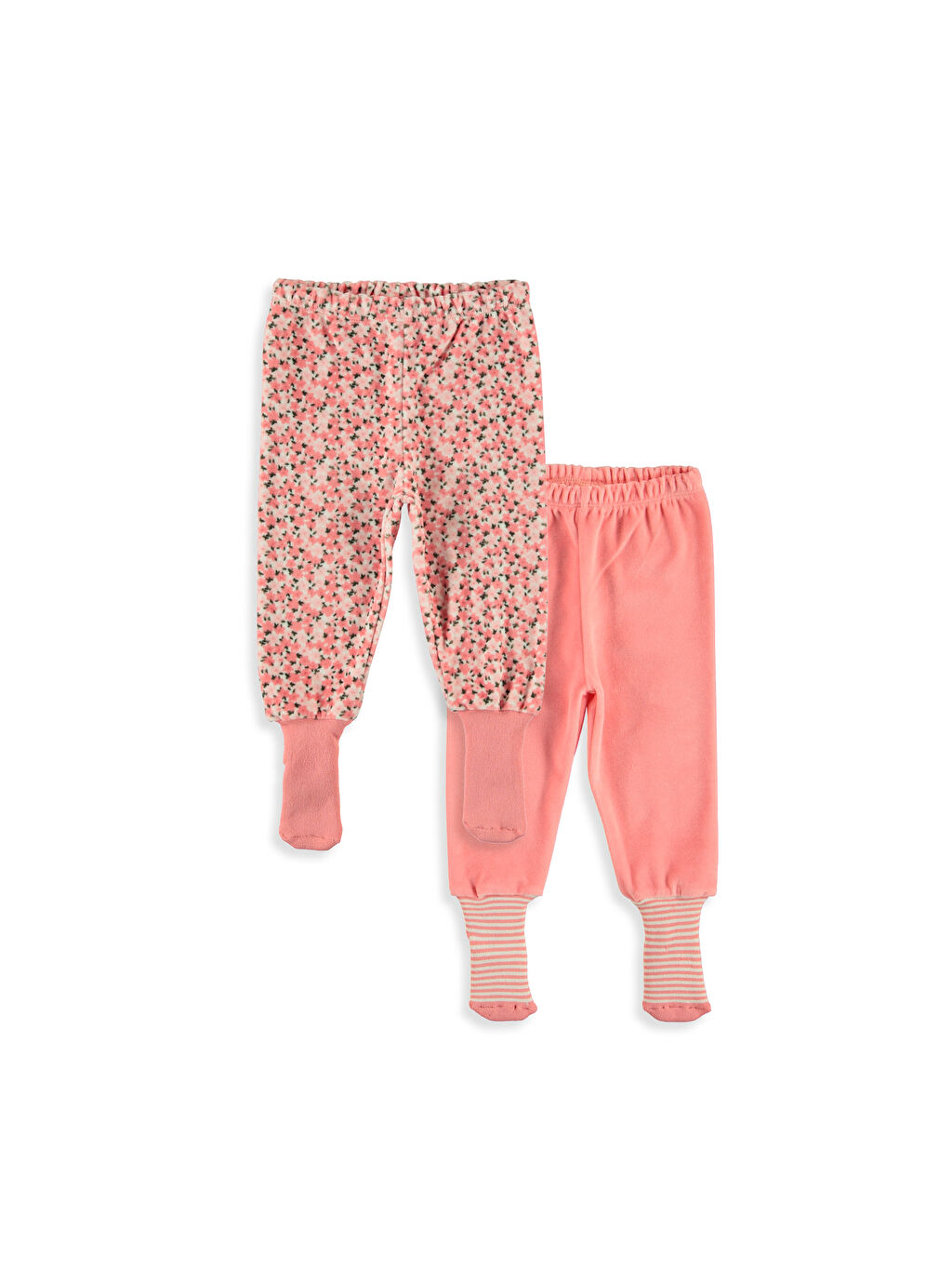 Pembe Pembe Kız Bebek Çoraplı Pijama Alt 2�li LC Waikiki