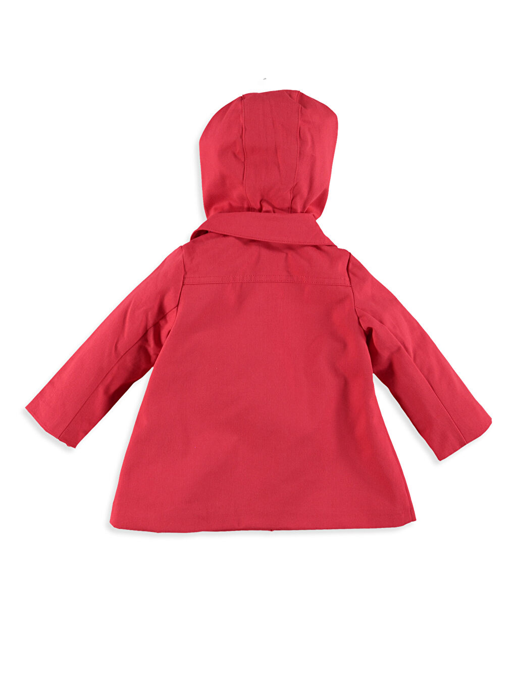 Kırmızı Kız Bebek Kapüşonlu İnce Trençkot LC Waikiki