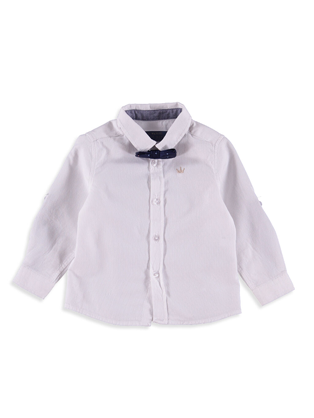 Beyaz Beyaz Erkek Bebek Pamuklu Gömlek ve Papyon LC Waikiki