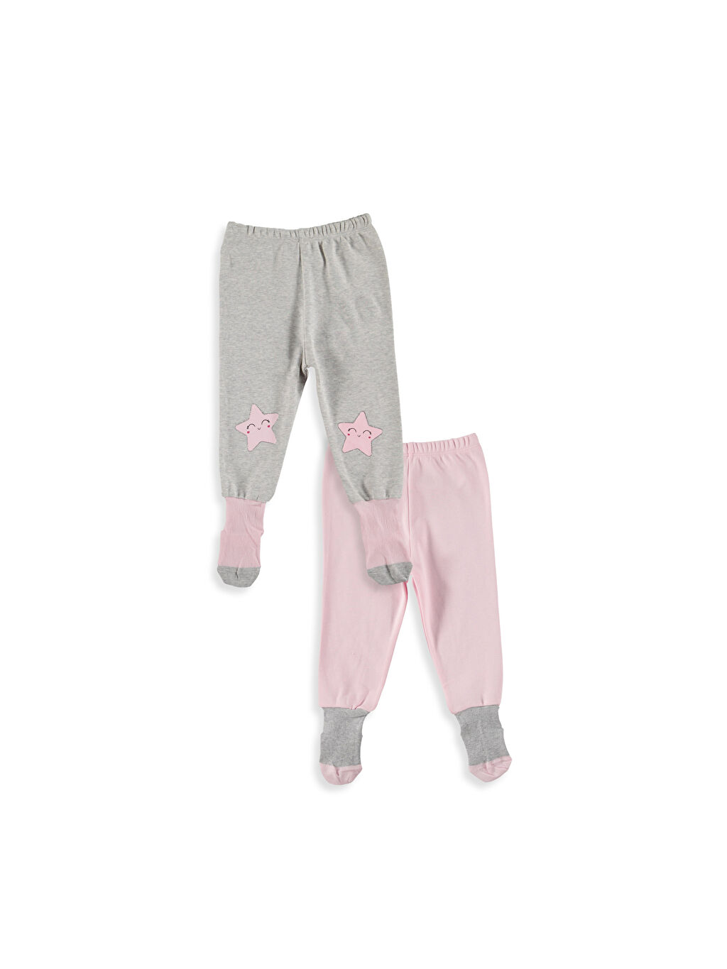 Pembe Kız Bebek Çoraplı Pijama Alt 2�li LC Waikiki