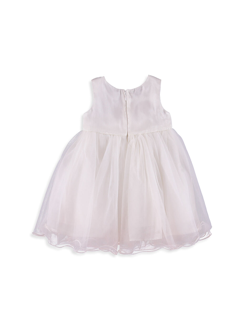 Beyaz Kız Bebek Tül Detaylı Şık Elbise LC Waikiki