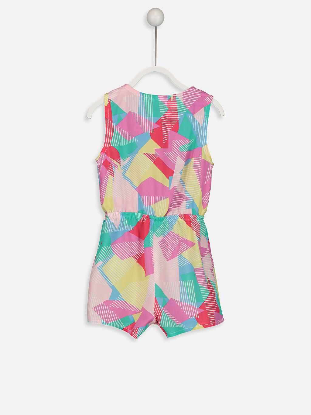 Sarı Kız Bebek Baskılı Viskon Şort Tulum LC Waikiki