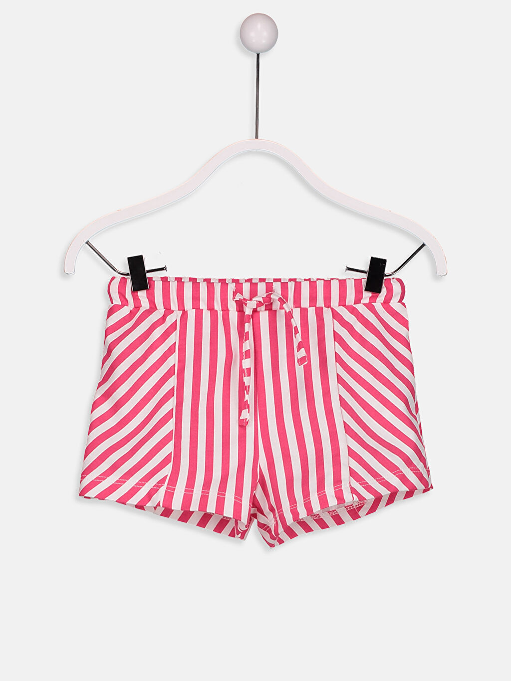 Pembe Kız Bebek Çizgili Şort LC Waikiki