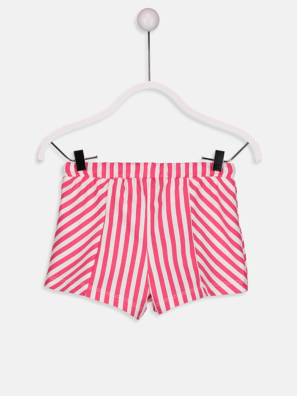 Pembe Kız Bebek Çizgili Şort LC Waikiki