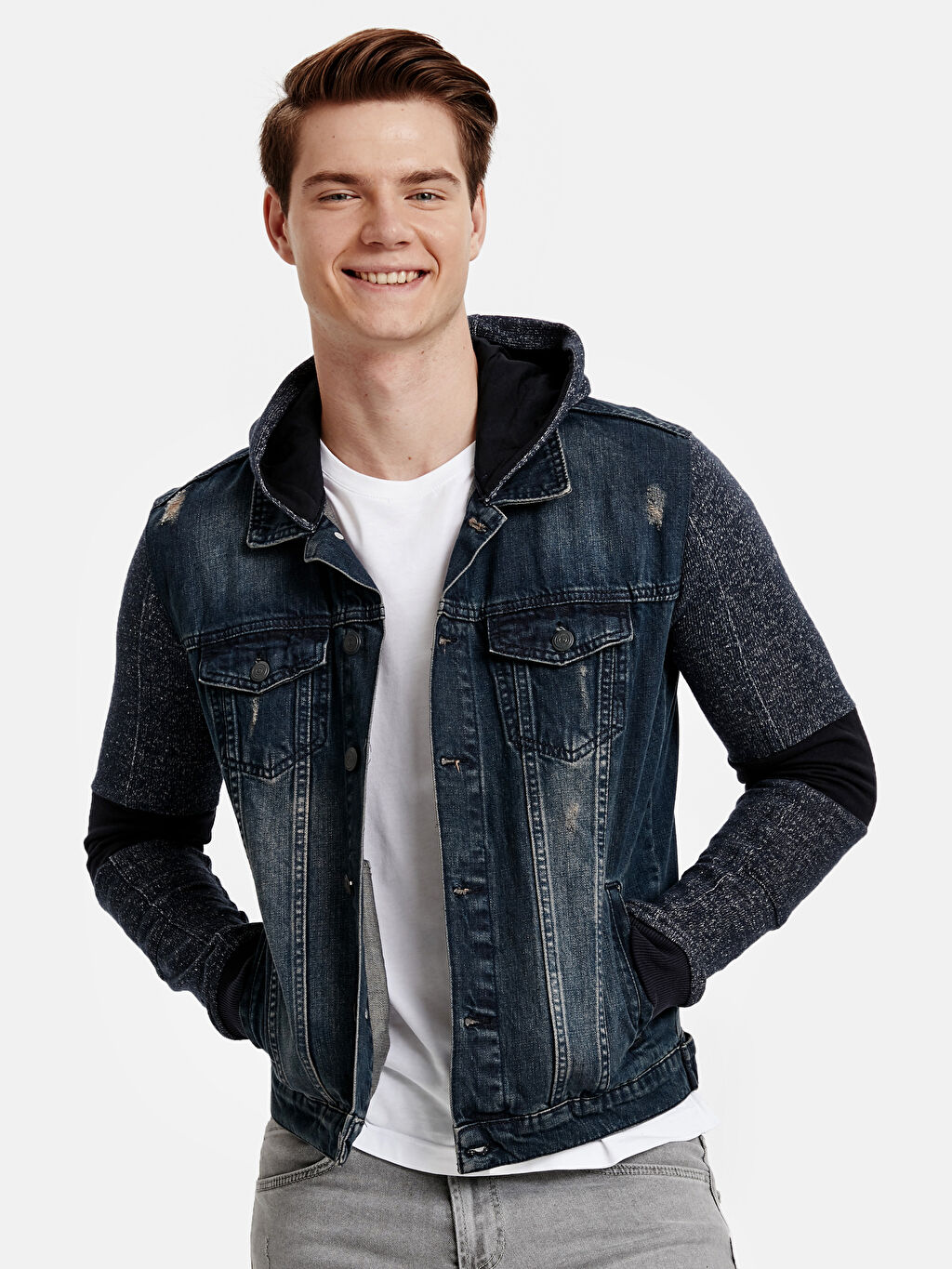 Куртка код. Джинсовая куртка Rodeo с прямым воротником и длинными рукавами Waikiki. LCW Jeans куртка коричневая мужская