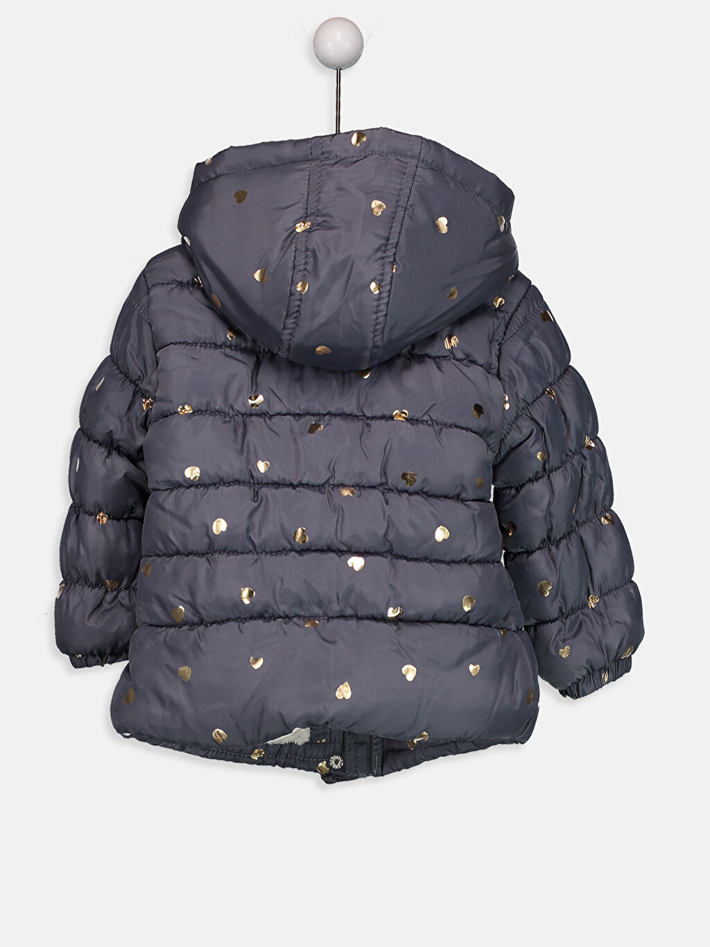 Gri Kız Bebek Uzun Şişme Kaban LC Waikiki