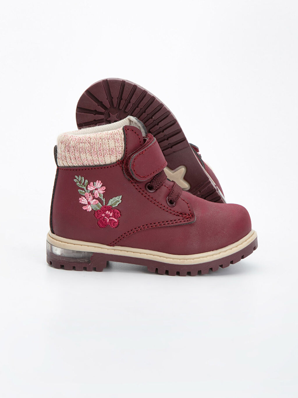 Bordo Kız Bebek Işıklı Bot LC Waikiki Bordo Kız Bebek Işıklı Bot LC Waikiki