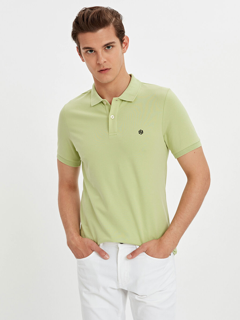 Yesil Polo Yaka Kisa Kollu Pike Tisort Lc Waikiki