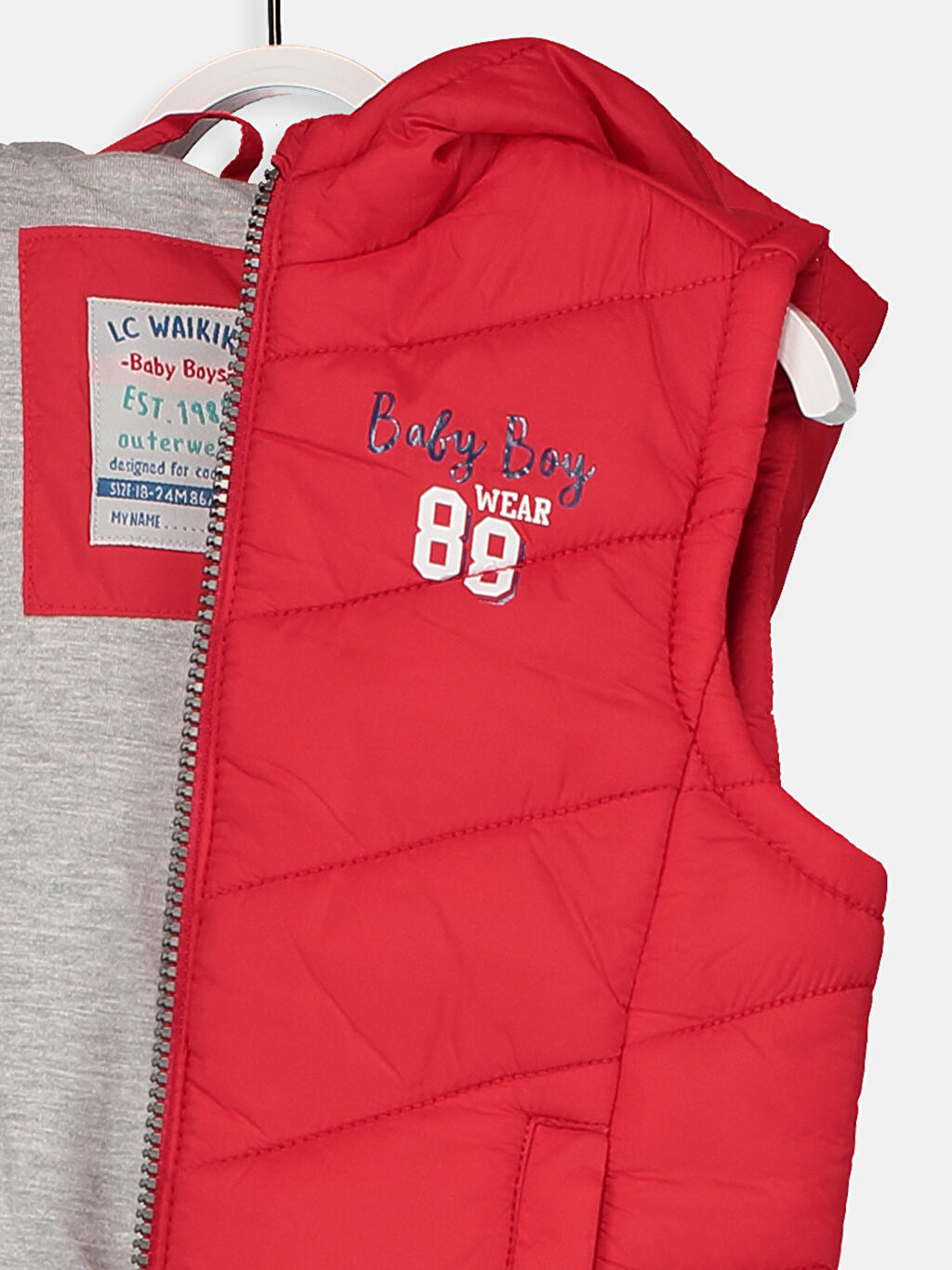 Kırmızı Kırmızı Erkek Bebek Kapüşonlu Şişme Yelek LC Waikiki