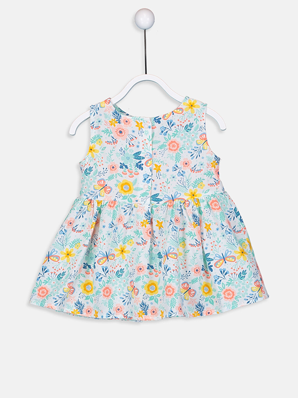 Beyaz Kız Bebek Desenli Elbise LC Waikiki