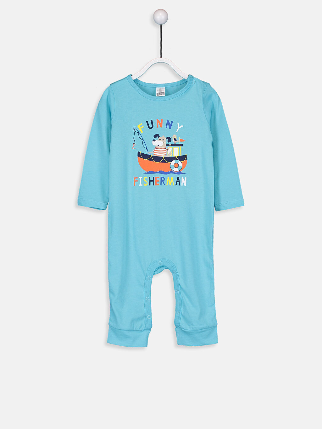 Turkuaz Erkek Bebek Baskılı Tulum LC Waikiki