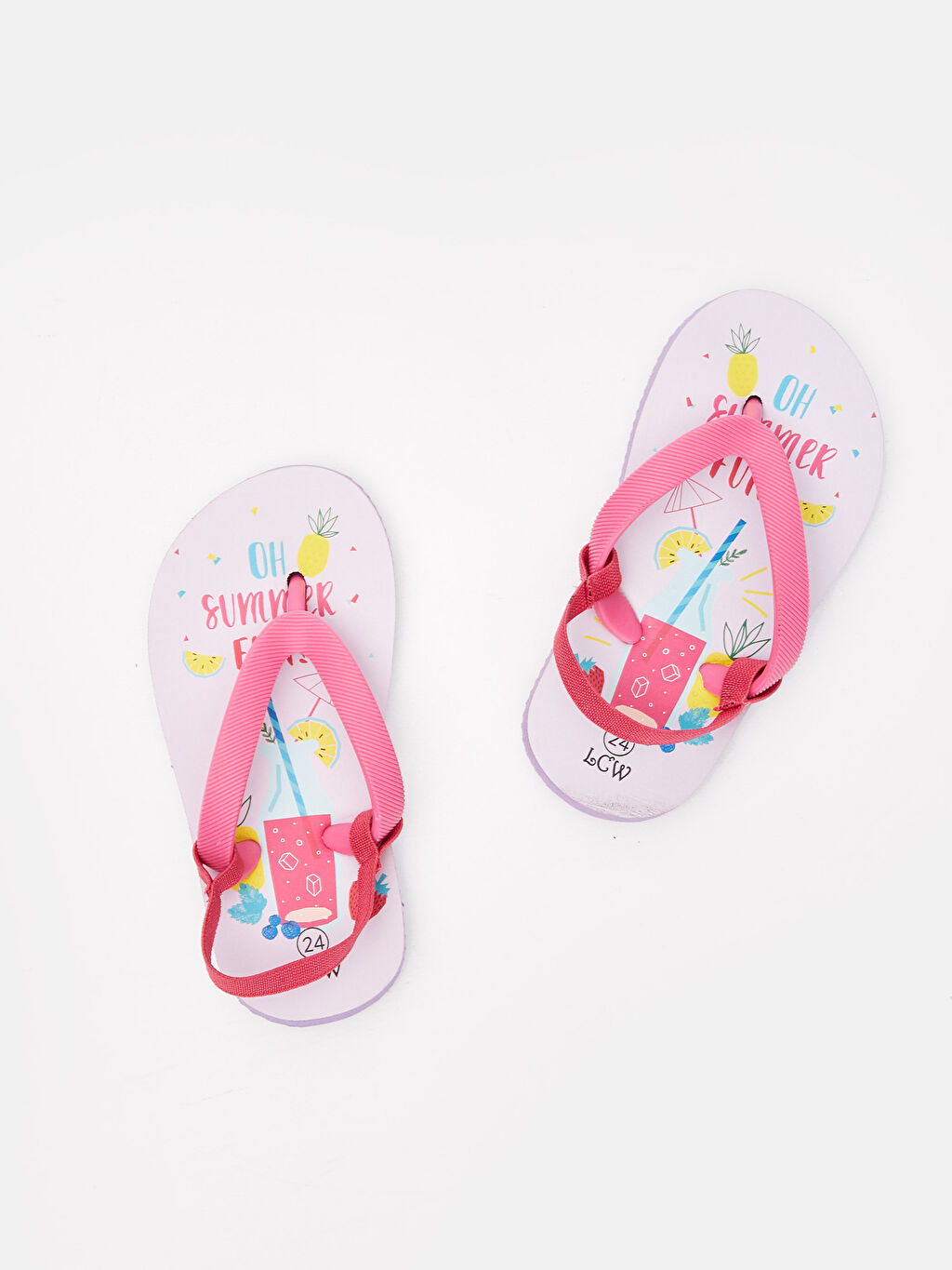 Lila Lila Kız Bebek Arkası Bantlı Parmak Arası Terlik LC