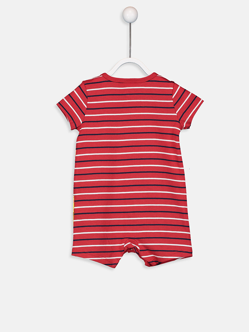 Kırmızı Erkek Bebek Çizgili Baskılı Tulum LC Waikiki