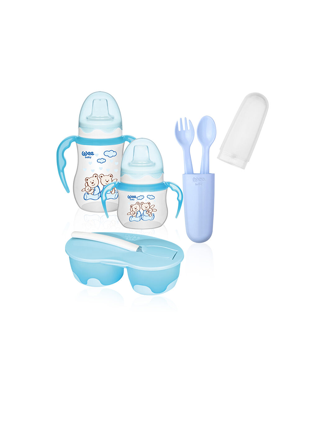 Mavi Wee Baby Erkek Bebek Alıştırma Bardağı Seti LC Waikiki