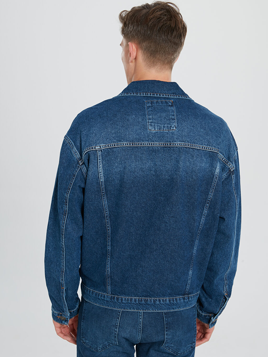 Indigo Oversize Jean Ceket Lc Waikiki