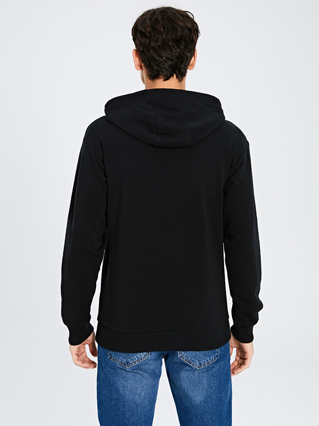Siyah Marvel Baskili Kapusonlu Kalin Sweatshirt Lc Waikiki