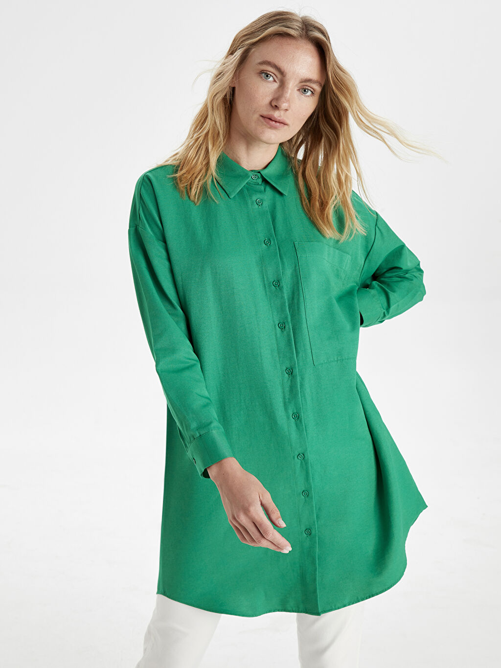 Yesil Pamuklu Salas Tunik Lc Waikiki