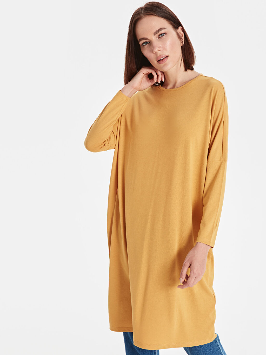 Baskili Sweatshirt 8063 06 Sari Sefamerve