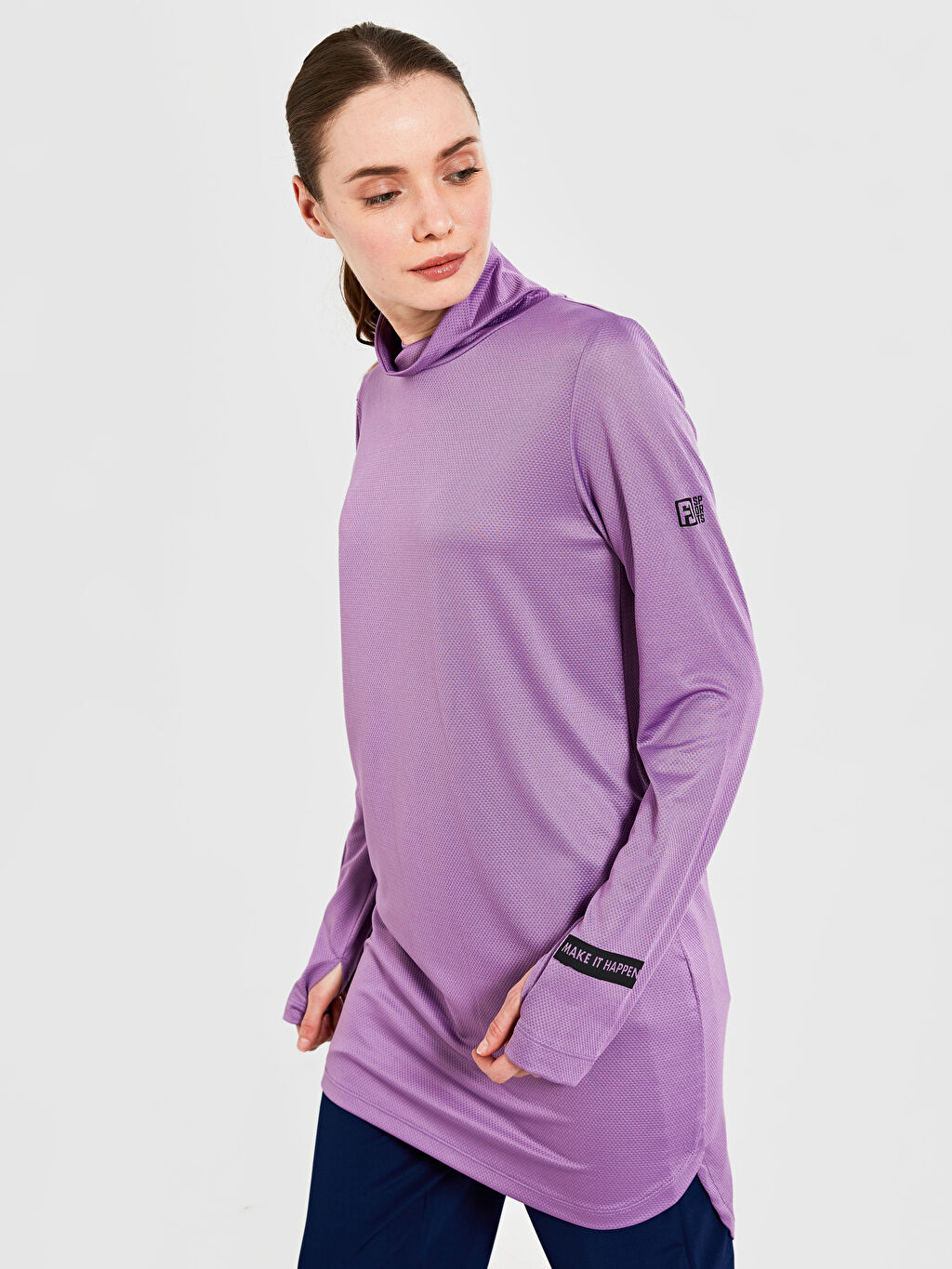 Lila FD Sports Balıkçı Yaka Sweatshirt LC Waikiki