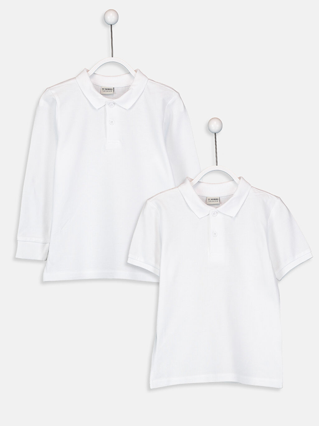 Beyaz Erkek Çocuk Pamuklu Basic Tişört 2�li LC Waikiki