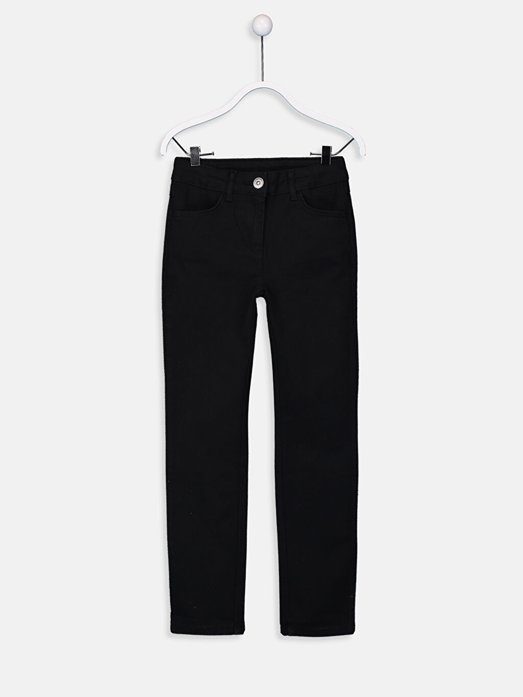 Siyah Kiz Cocuk Slim Gabardin Pantolon Lc Waikiki
