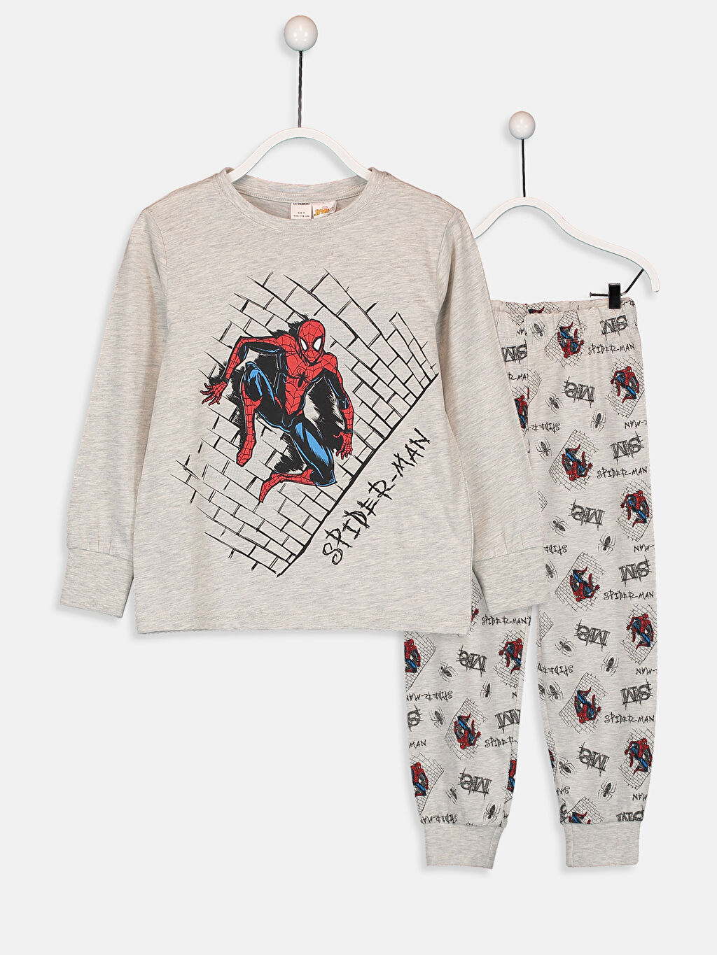 Gri Erkek Çocuk Spiderman Pijama Takımı LC Waikiki