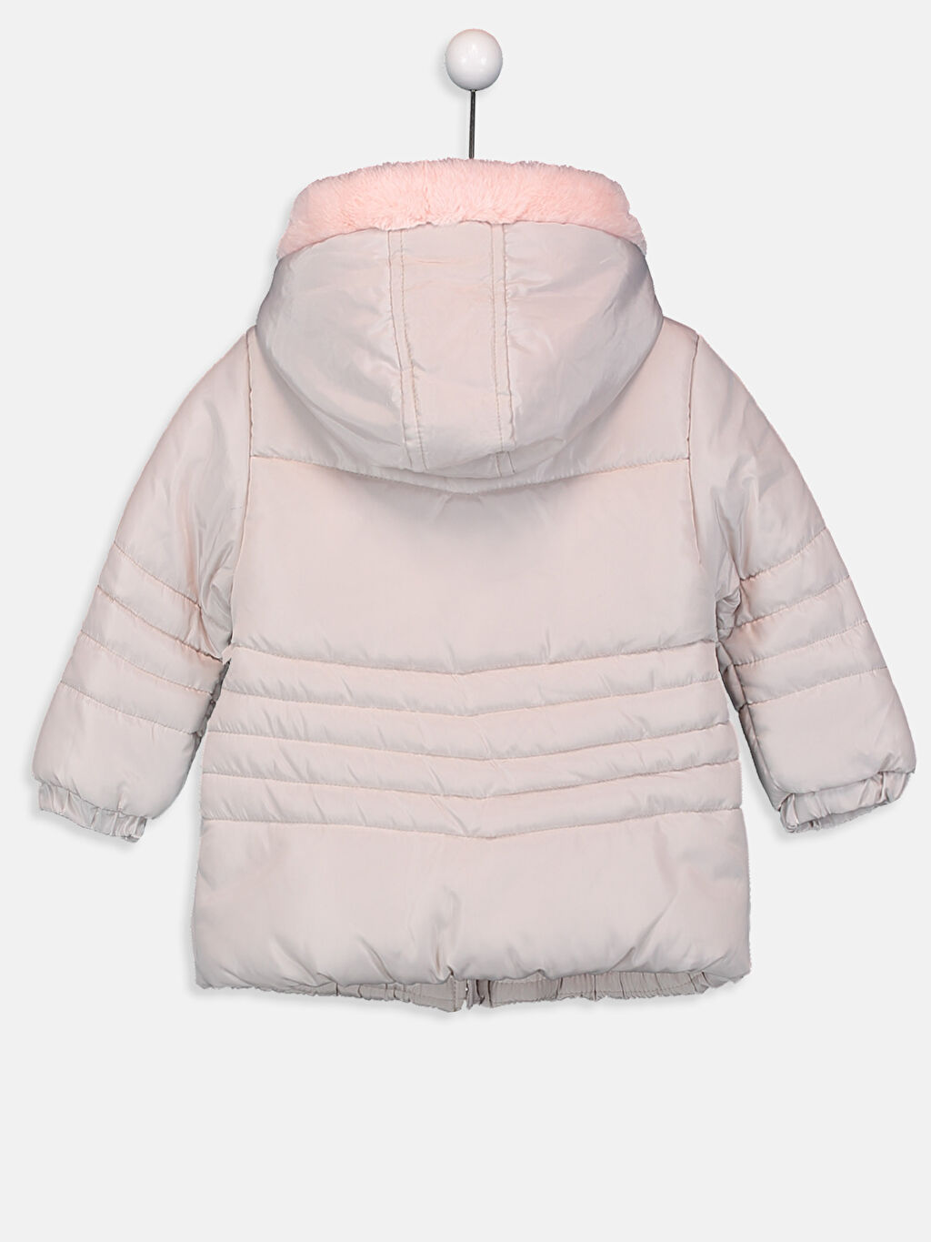 Bej Kız Bebek Kapüşonlu Fermuarlı Kaban LC Waikiki