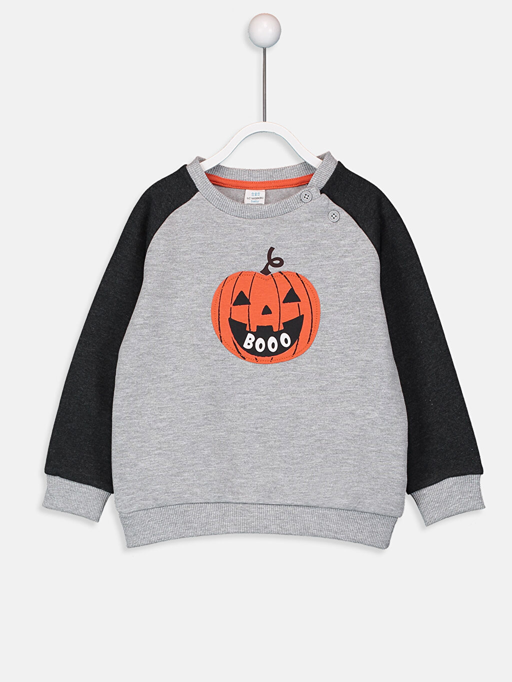 Gri Erkek Bebek Baskılı Sweatshirt LC Waikiki