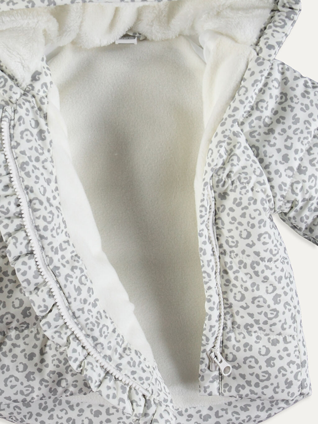 Ekru Kız Bebek Desenli Astronot Mont LC Waikiki