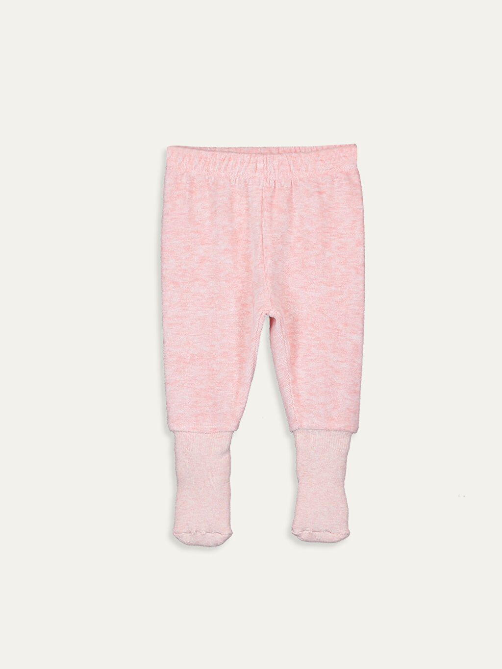 Pembe Beli Lastikli Kız Bebek Çoraplı Pijama Alt 2�li LC