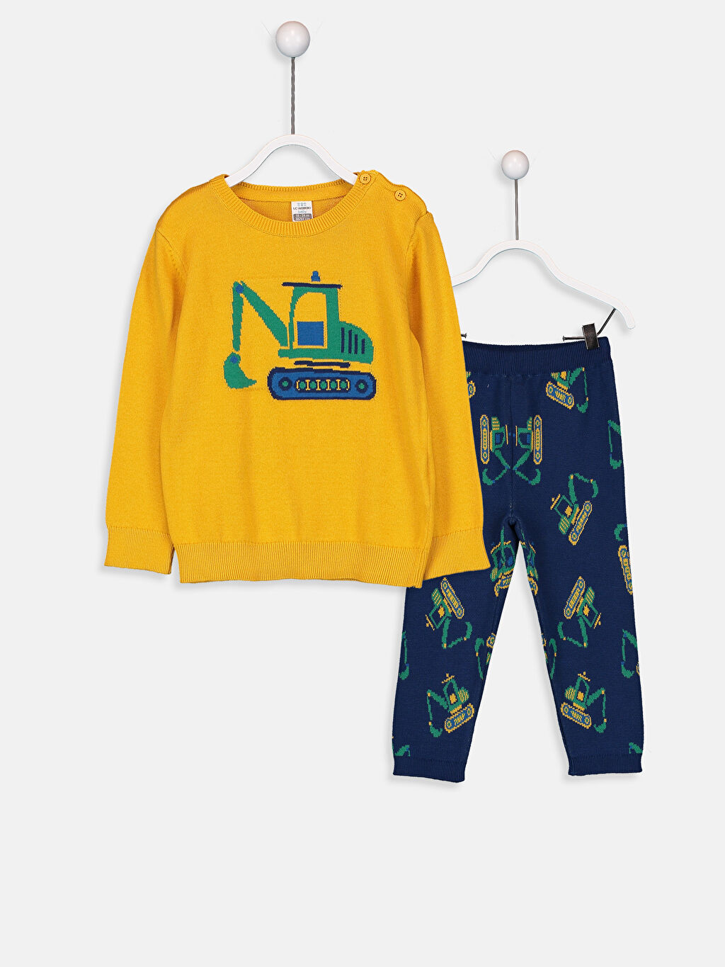 Sarı Erkek Bebek Triko Kazak ve Pantolon LC Waikiki