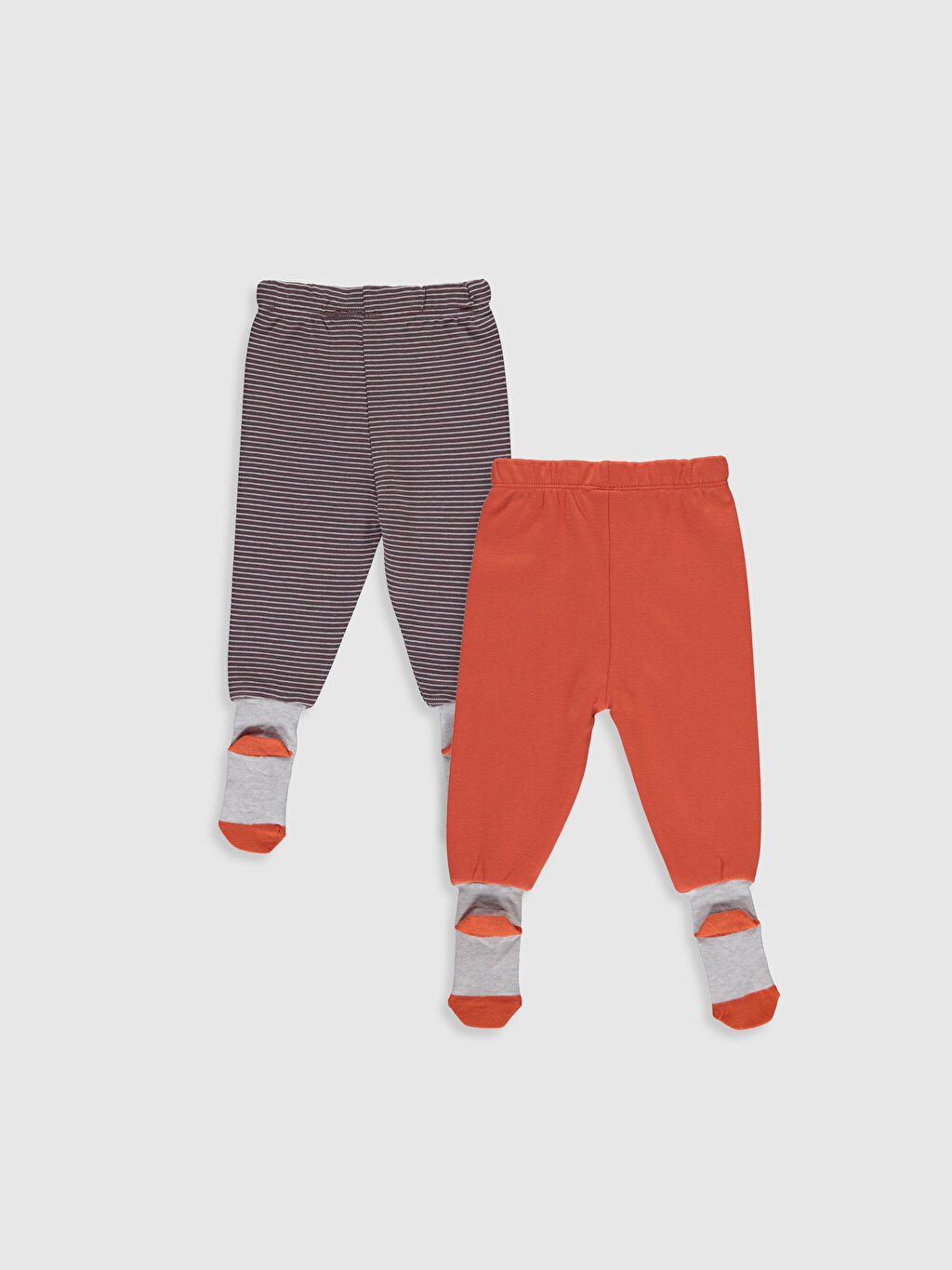 Turuncu Erkek Bebek Çoraplı Pijama Alt 2�li LC Waikiki