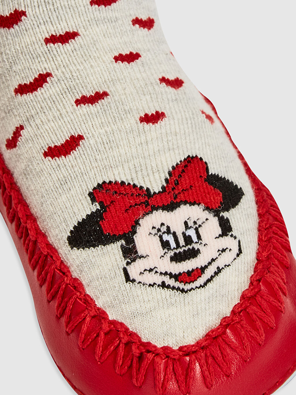 Çok Renkli Kız Bebek Minnie Mouse Baskılı Ev Çorabı LC Waikiki