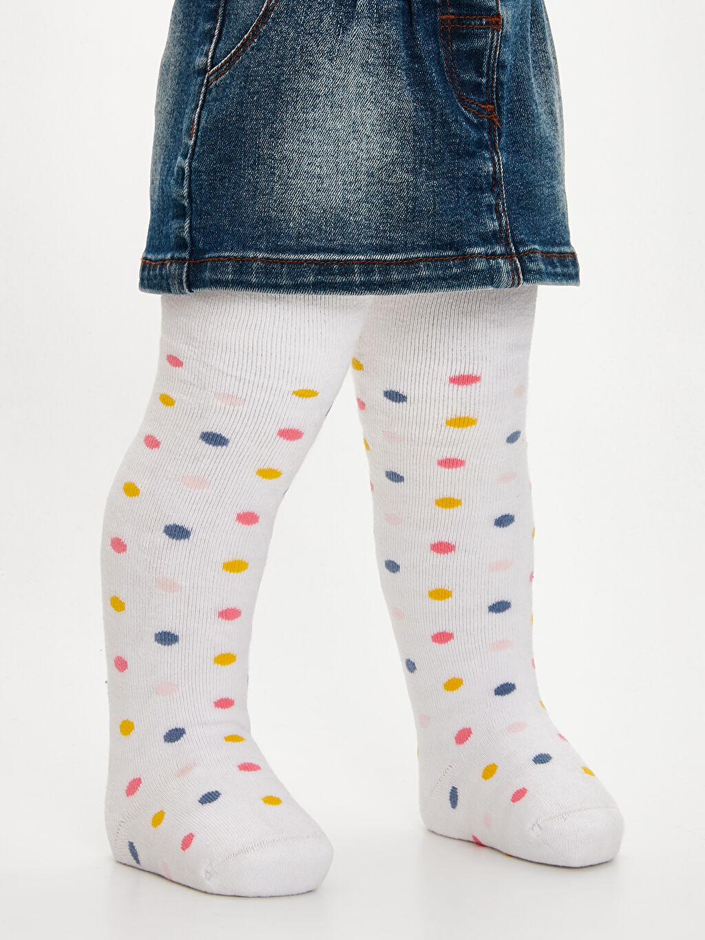 Ekru Kız Bebek Külotlu Çorap LC Waikiki