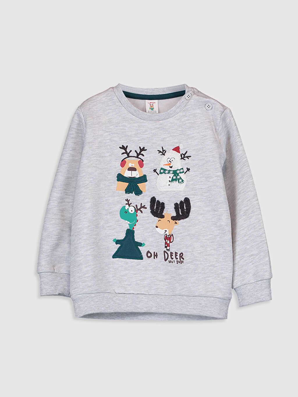 Bej Erkek Bebek Desenli Sweatshirt Lc Waikiki