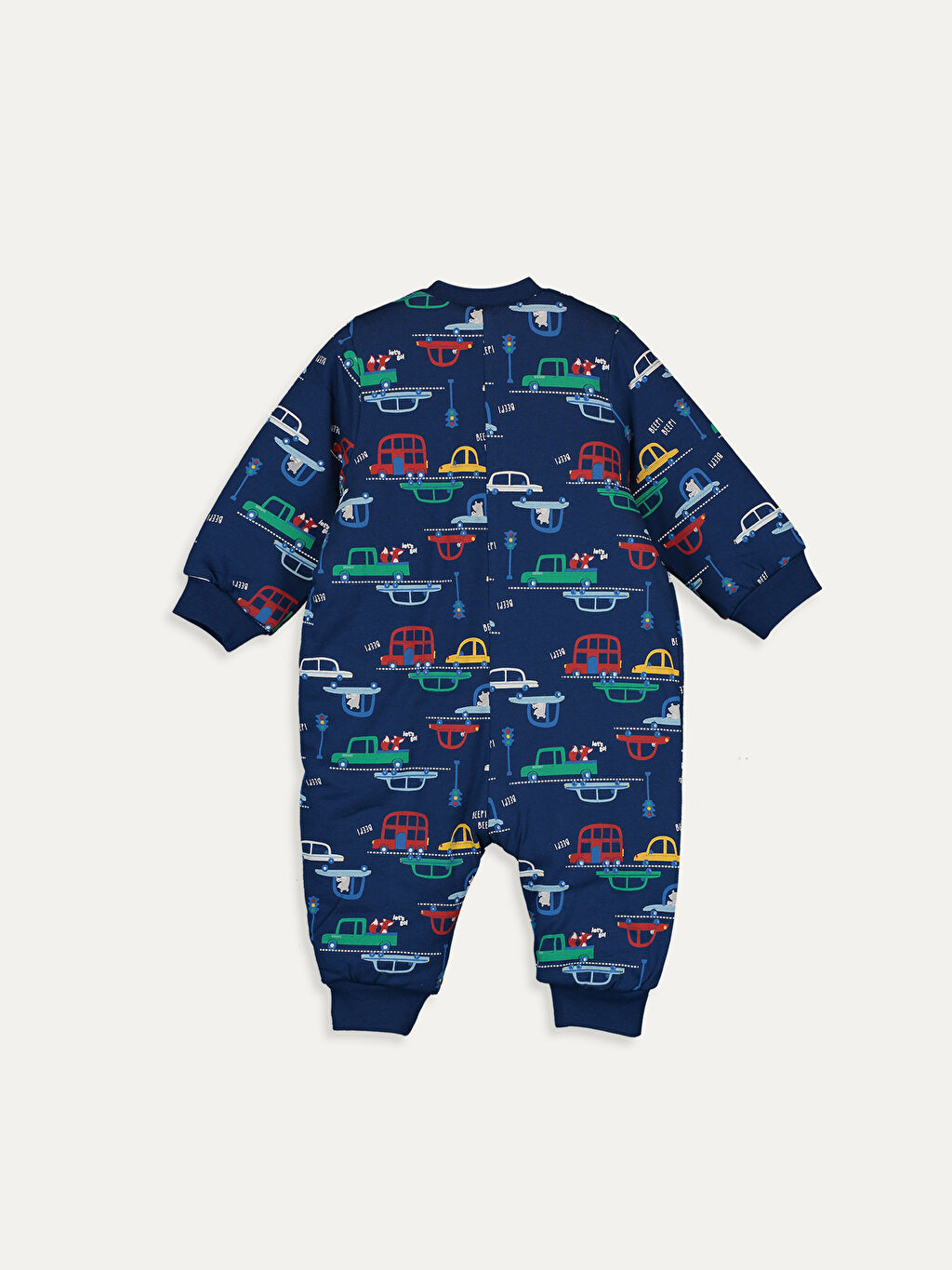 Lacivert Lacivert Erkek Bebek Kalın Desenli Uyku Tulumu