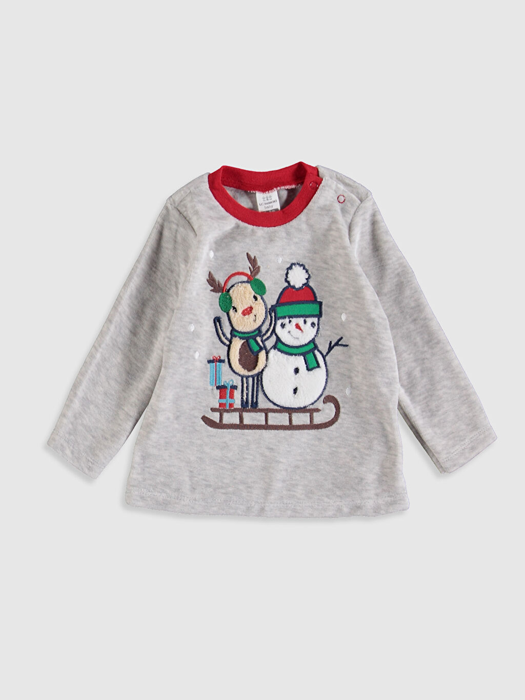Gri Erkek Bebek Kadife Pijama Takimi Lc Waikiki