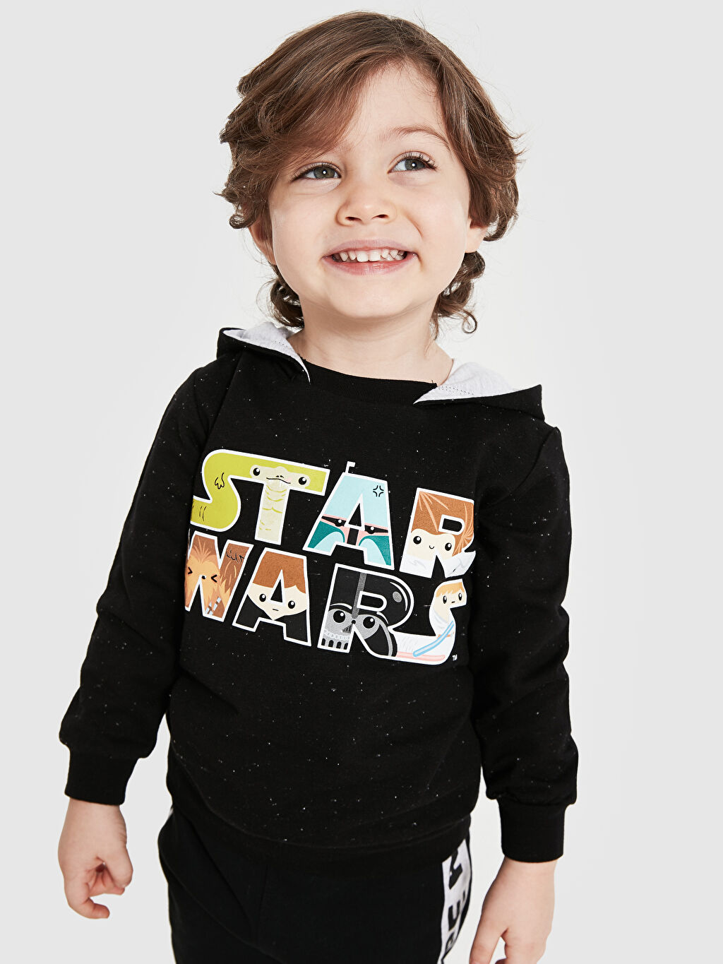 Siyah Erkek Bebek Star Wars Baskili Sweatshirt Lc Waikiki