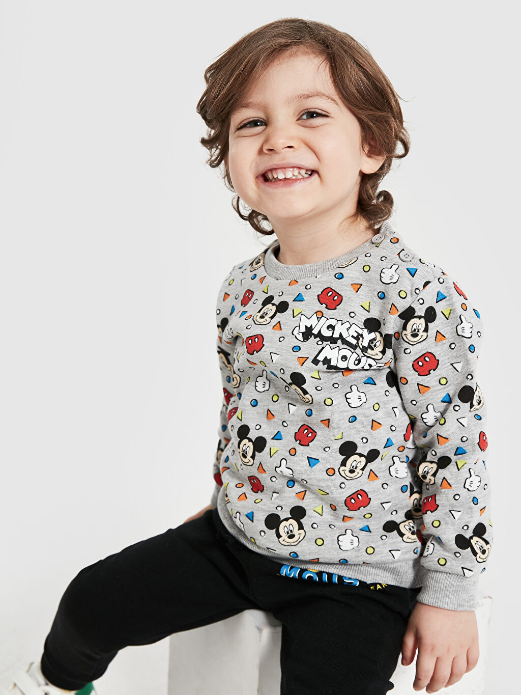 Kırmızı Kırmızı Erkek Bebek Disney Desenli Eşofman Takımı