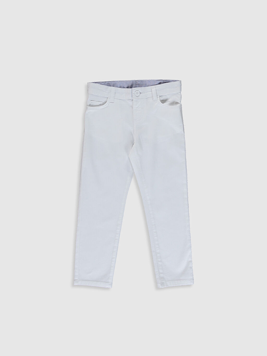 Beyaz Erkek Cocuk Slim Gabardin Pantolon Lc Waikiki