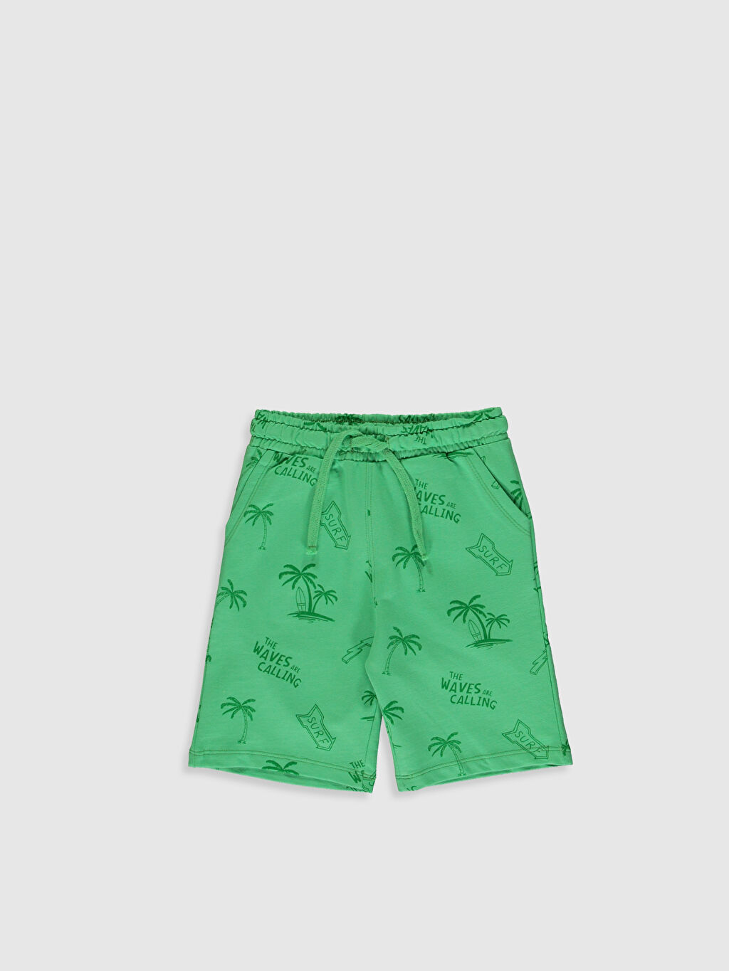 Yesil Erkek Cocuk Baskili Pamuklu Sort Lc Waikiki