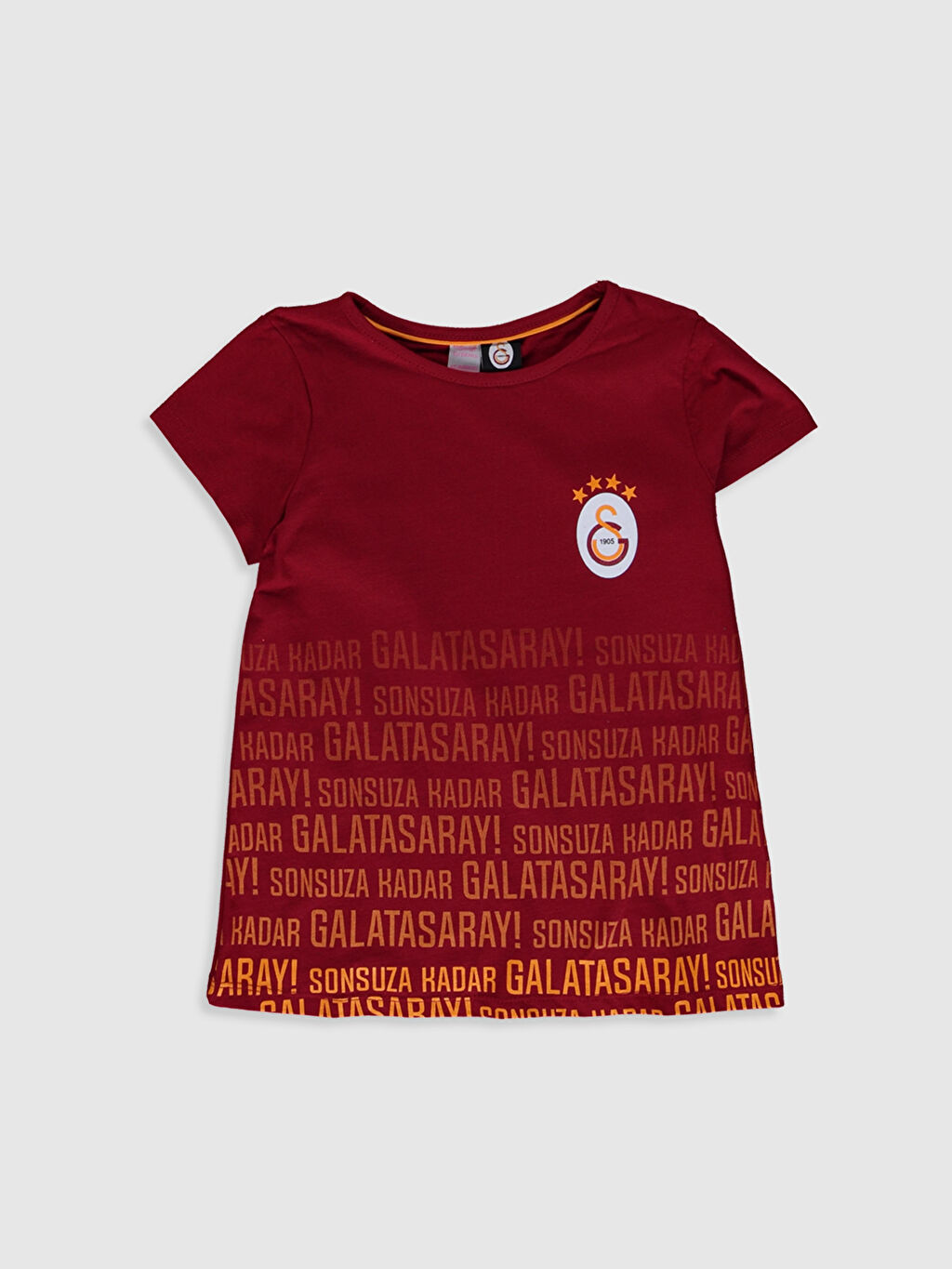 Kirmizi Aile Koleksiyonu Kiz Cocuk Galatasaray Amblemli Pamuklu Pijama Takimi Lc Waikiki