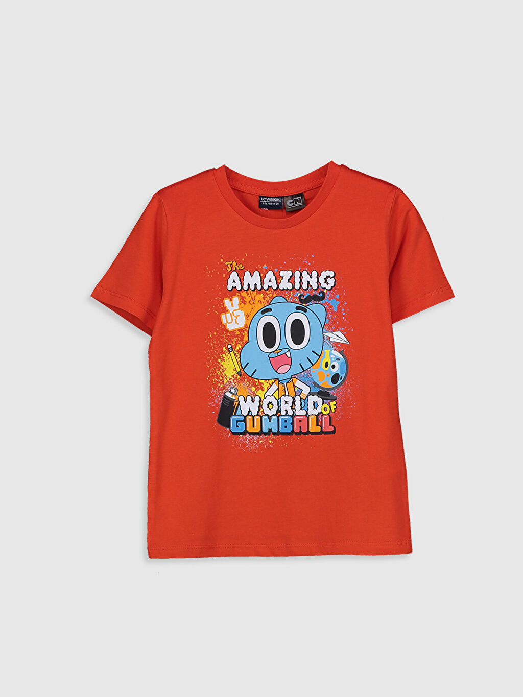 Turuncu Erkek Cocuk Gumball Baskili Pamuklu Tisort Lc Waikiki