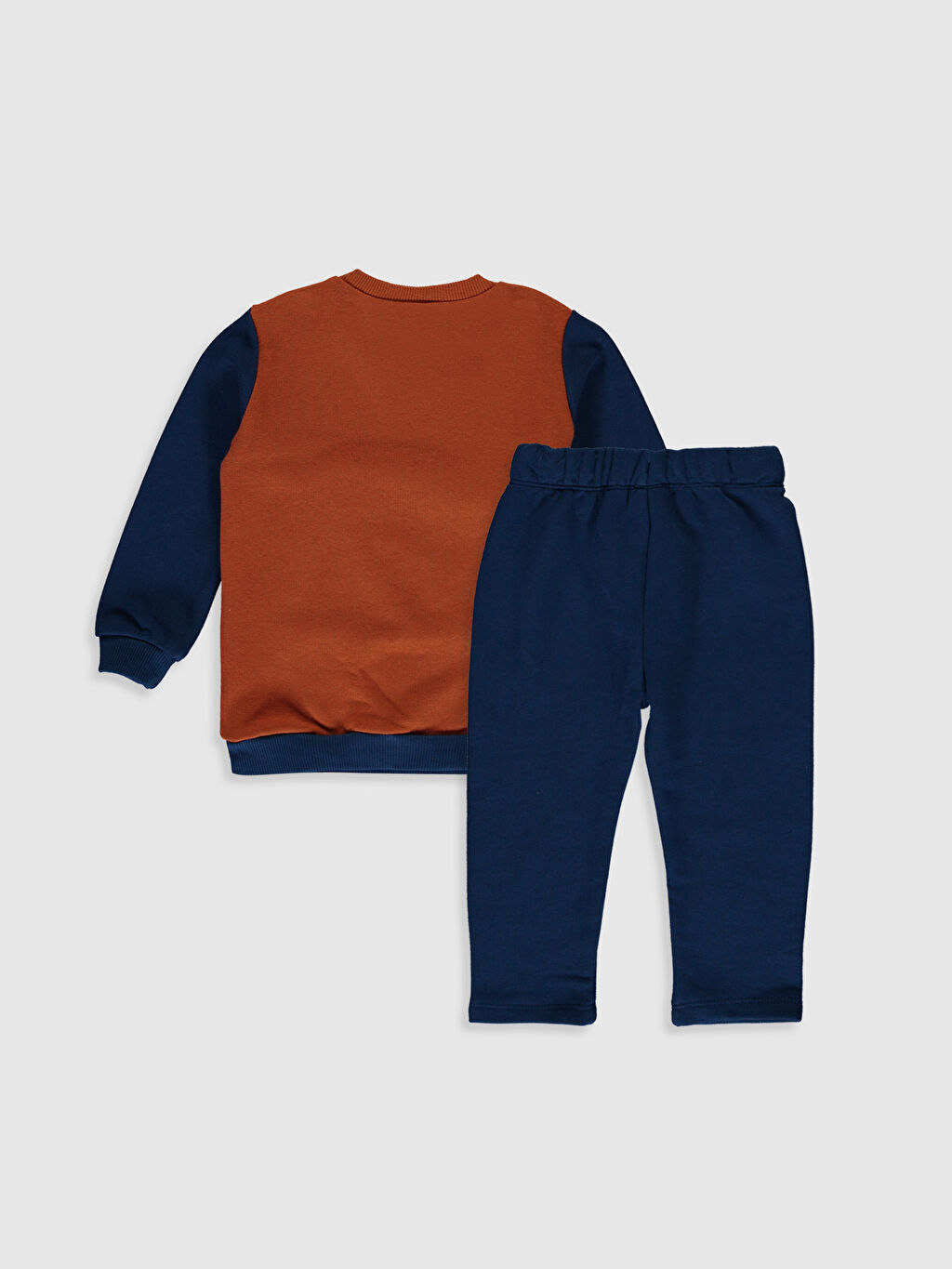 Turuncu Turuncu Erkek Bebek Sweatshirt ve Eşofman Alt 2�li