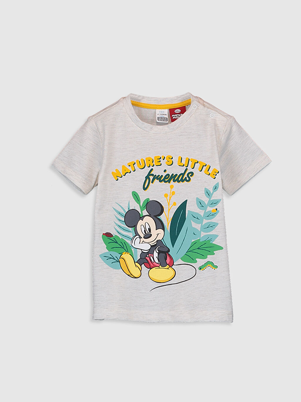 Gri Erkek Bebek Mickey Mouse Baskili Tisort Lc Waikiki