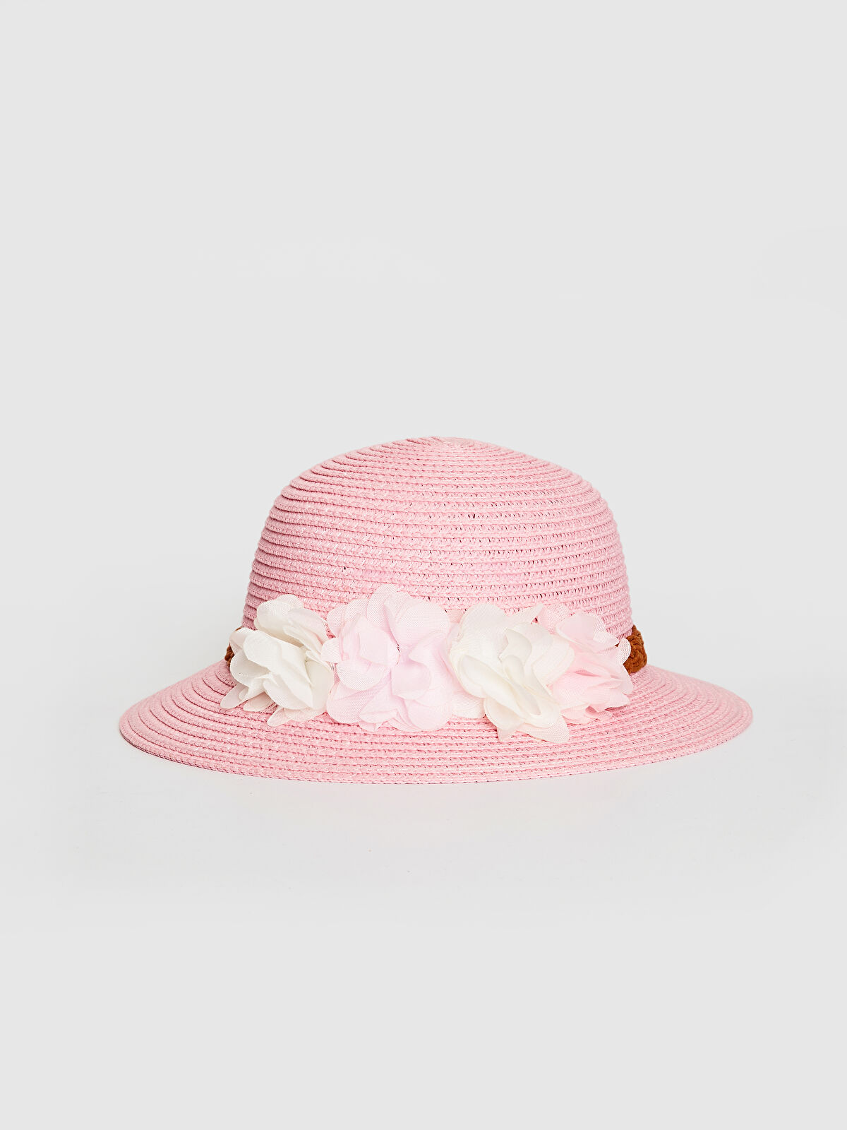 Pembe Kız Bebek Hasır Şapka LC Waikiki Pembe Kız Bebek Hasır Şapka LC Waikiki